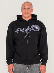 Rusty Mens Sweatshirt Hoodus Zip Thru Hooded Fleece