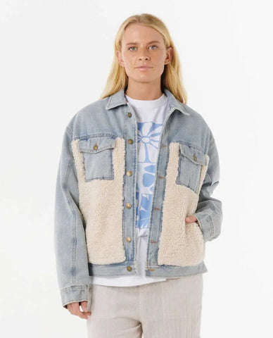 Rip Curl Womens Jacket Cruisin' Sherpa Denim