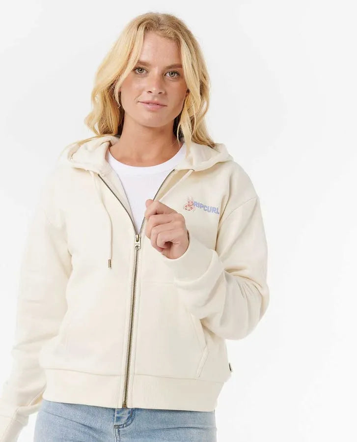 Rip Curl Womens Sweatshirt Summer Zip Through Hood