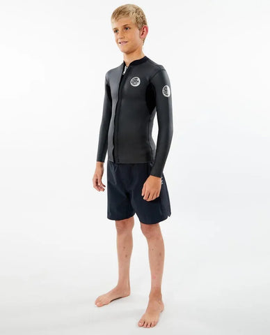 Rip Curl Kids Wetsuits Dawn Patrol Long Sleeve Front Zip Jacket Boys 8-16 years