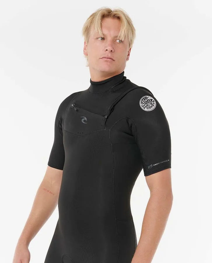 Rip Curl Mens Wetsuits Mens Dawn Patrol 2/2 Chest Zip Springsuit