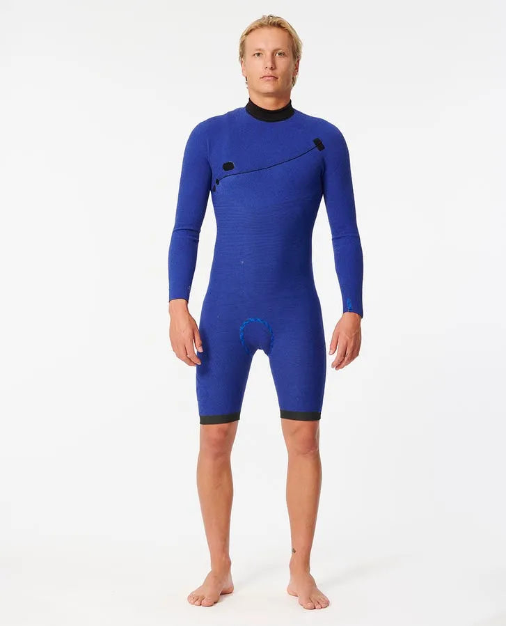 Rip Curl Mens Wetsuits E-Bomb 2mm Zip Free Long Sleeve Short Leg Springsuit