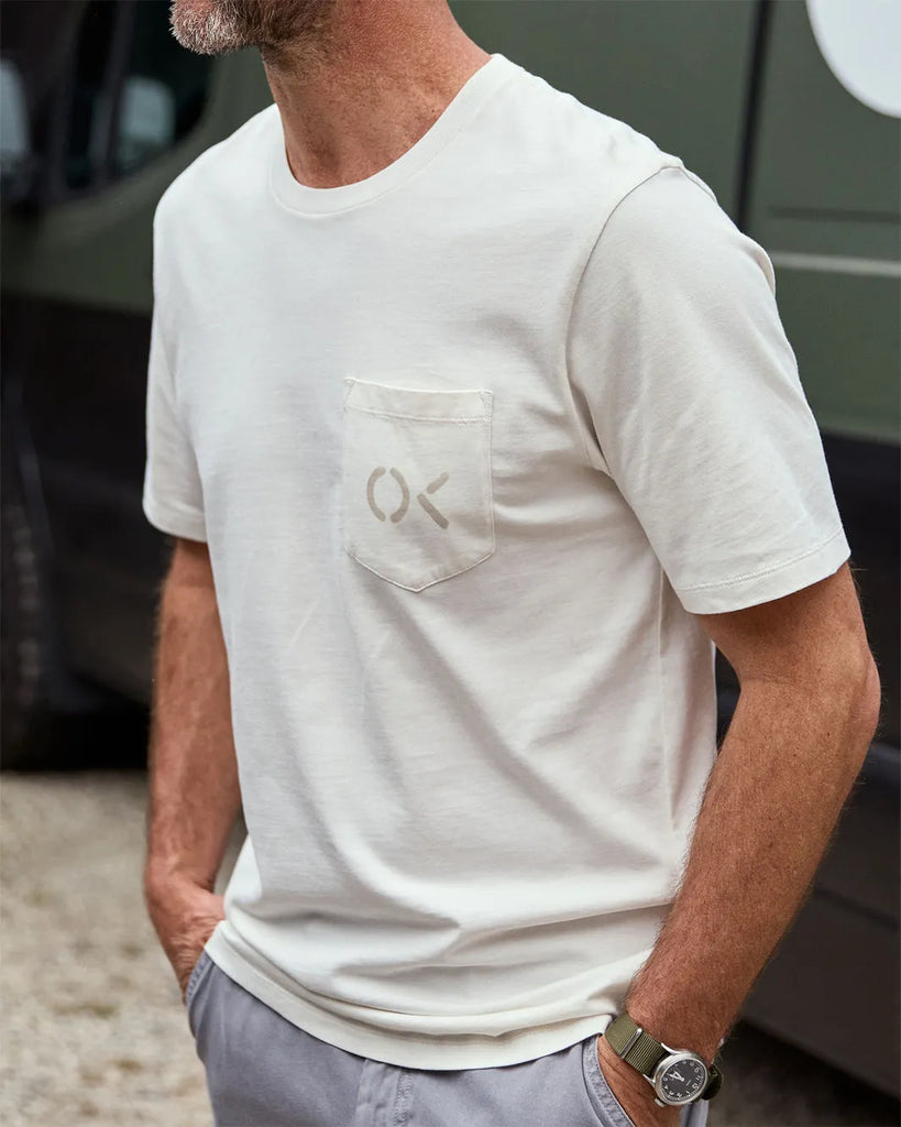Outerknown Mens Shirt OK Stencil Pocket Tee
