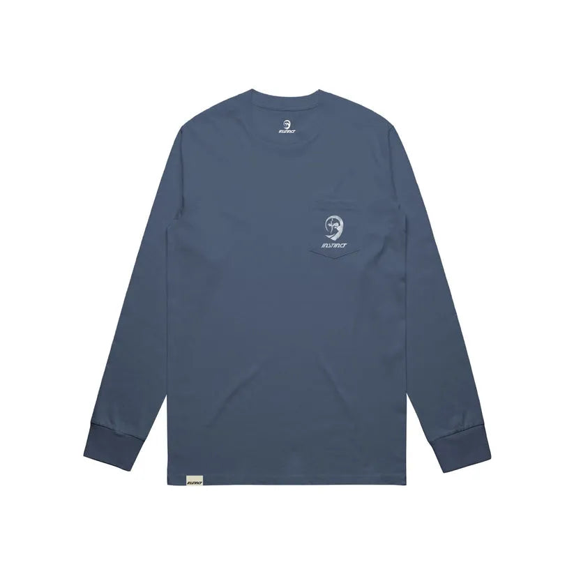 Instinct Mens Shirt Overspray Tube Rider Pocket Long Sleeve Tee