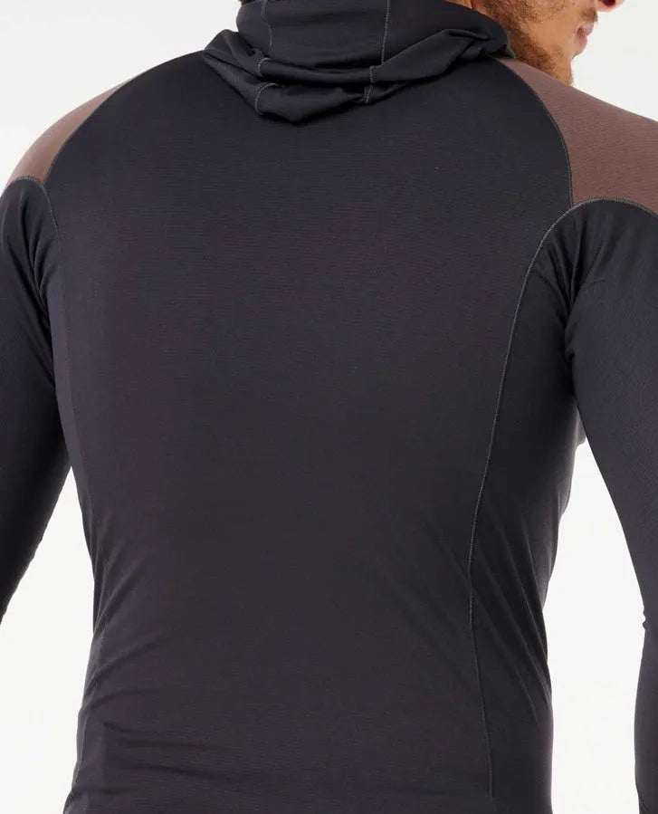 Rip Curl Mens Rashguards Search UPF Performance Long Sleeve Hood