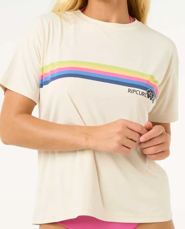 Rip Curl Womens Rashguard Surfarama Short Sleeve Surflite