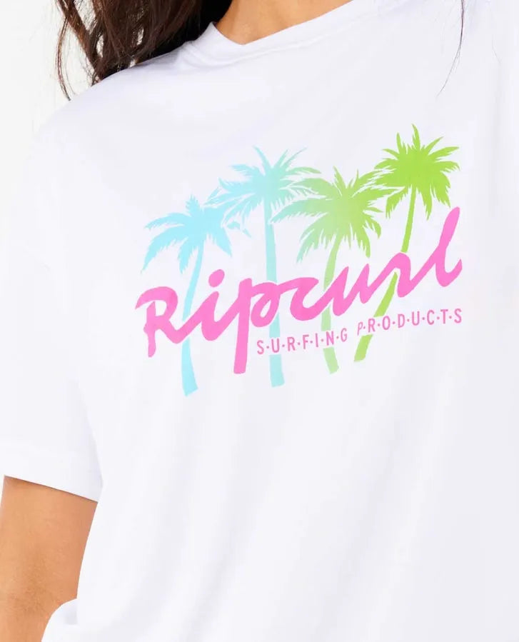 Rip Curl Womens Rashguard Es Vedra Short Sleeve Surflite
