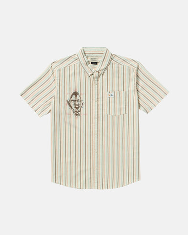 RVCA Mens Woven Jacobs Archive Stripe