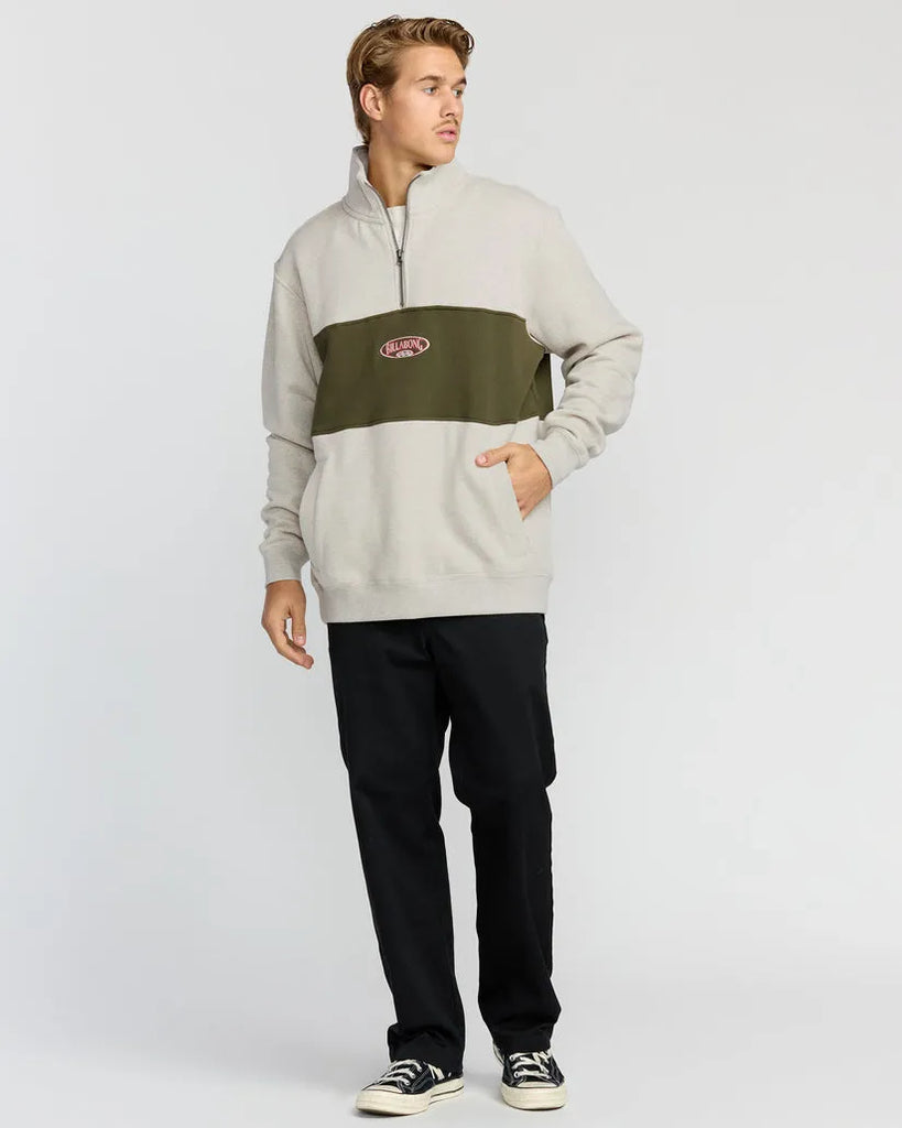 Billabong Mens Sweatshirt Bad Dog 3/4 Zip Mockneck