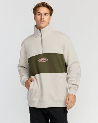 Billabong Mens Sweatshirt Bad Dog 3/4 Zip Mockneck