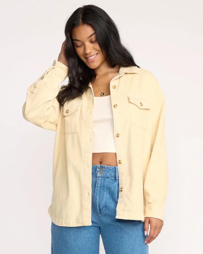 Billabong Womens Jacket Fadeaway Long Sleeve Shacket