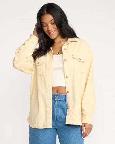 Billabong Womens Jacket Fadeaway Long Sleeve Shacket