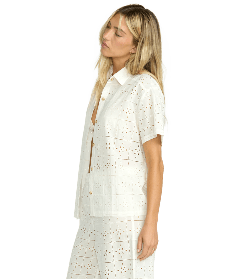 Billabong Womens Shirt Eyelet Crush SS Woven
