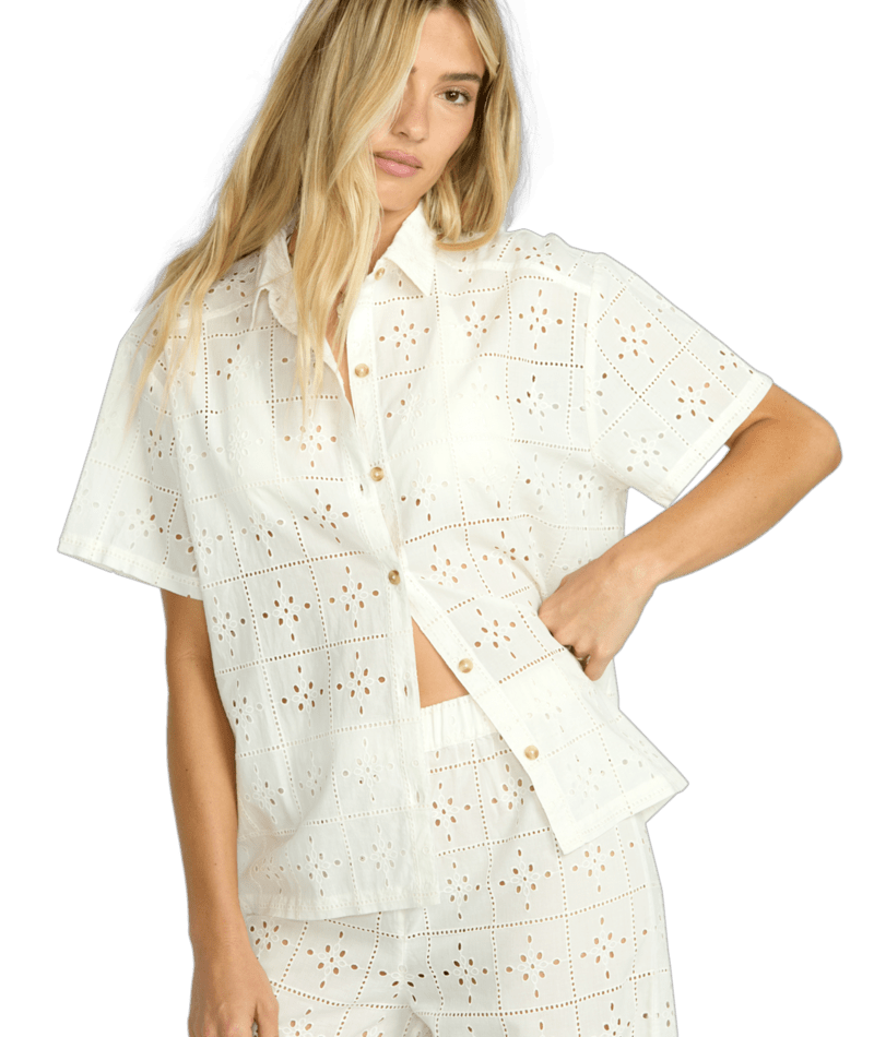 Billabong Womens Shirt Eyelet Crush SS Woven