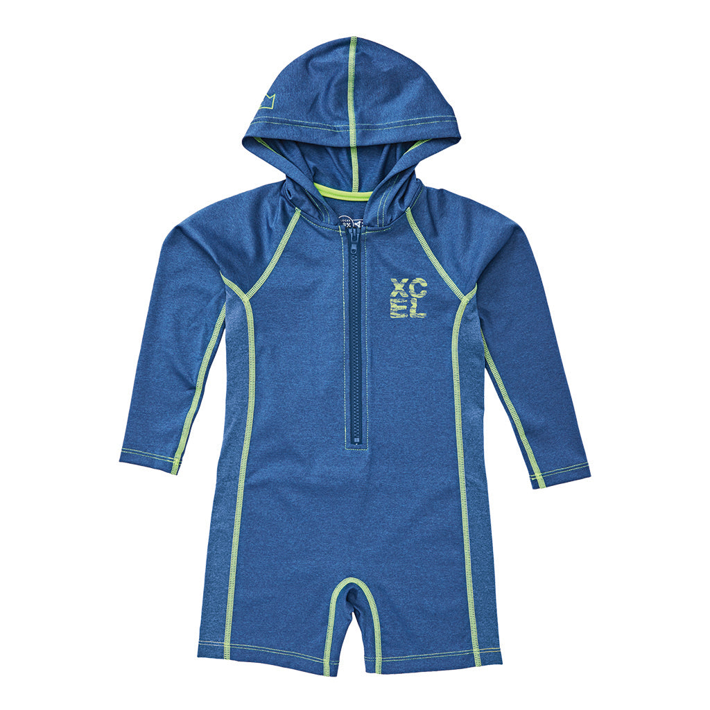 Xcel Toddler Unisex Premium Stretch Long Sleeve Front Zip Hooded Springsuit UV DS