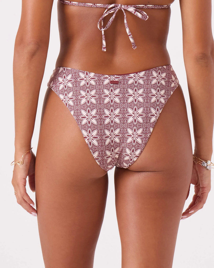 Roxy Womens Bikini Bottoms Batik Bloom Scoop Cheeky