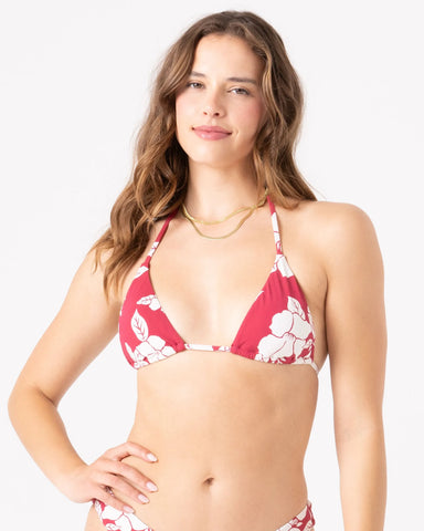 Roxy Womens Bikini Top Hibiscus Hideaway Mini Tiki Triangle