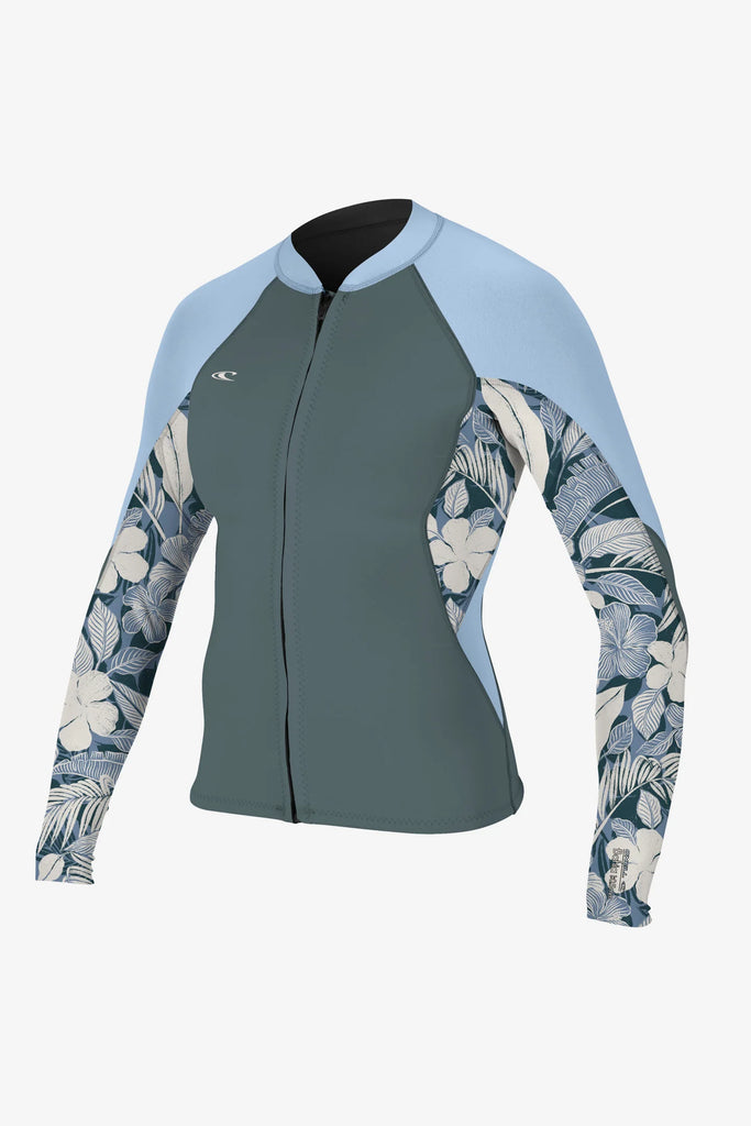 Oneill Womens Wetsuit Bahia 1.5mm Full Zip Jacket