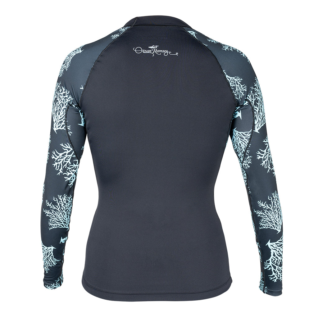 Xcel Women's Ocean Ramsey Water Inspired Premium Stretch Long Sleeve UV Top DS