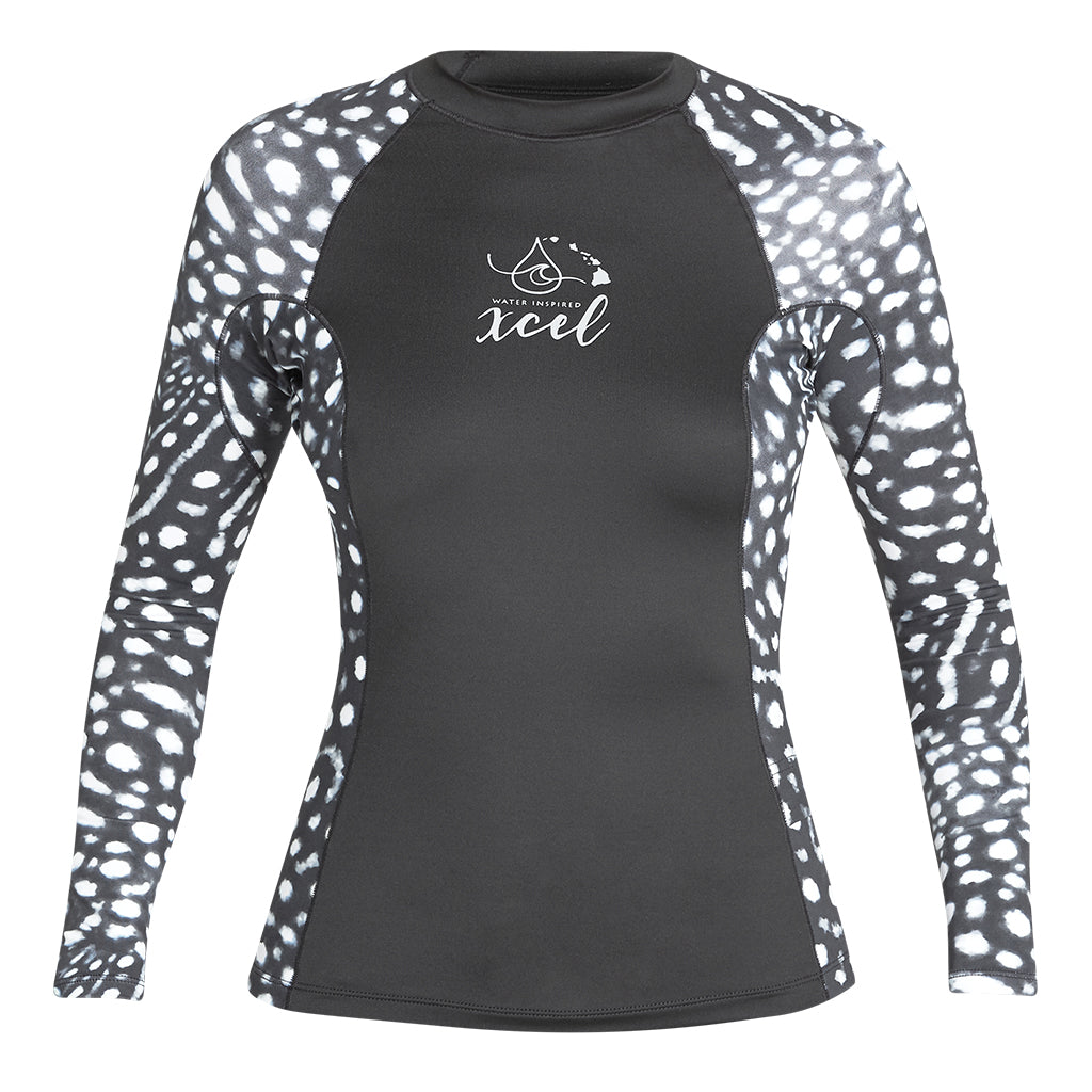 Xcel Women's Ocean Ramsey Water Inspired Premium Stretch Long Sleeve UV Top DS
