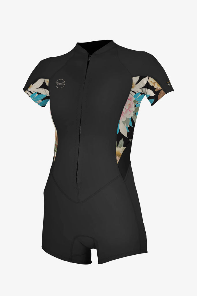 Oneill Womens Wetsuit Bahia 2/1mm Short Sleeve Springsuit