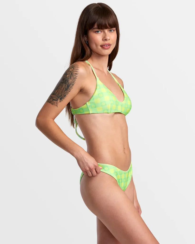 RVCA Womens Bikini Bottoms Picnic High Leg French