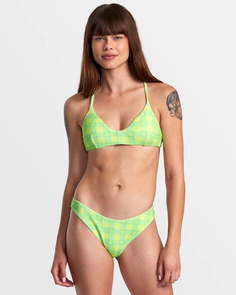 RVCA Womens Bikini Bottoms Picnic High Leg French