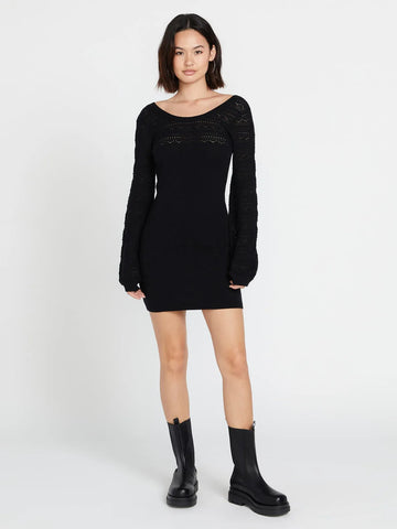 Volcom Womens Dress Cozy Babe Sweater Dress