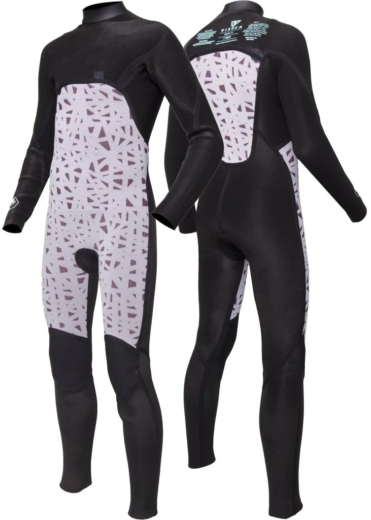 Vissla Mens Wetsuits 7 Seas Boys 3-2 Bolt Full Chest Zip