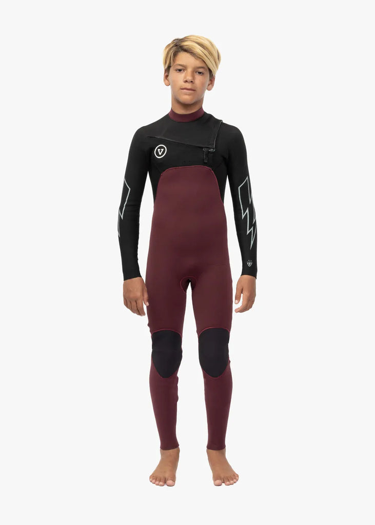 Vissla Mens Wetsuits 7 Seas Boys 3-2 Bolt Full Chest Zip