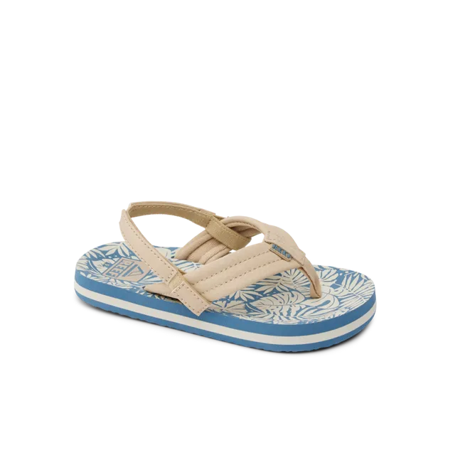 Reef Kids Sandals Little Ahi Blue/Tan Palm