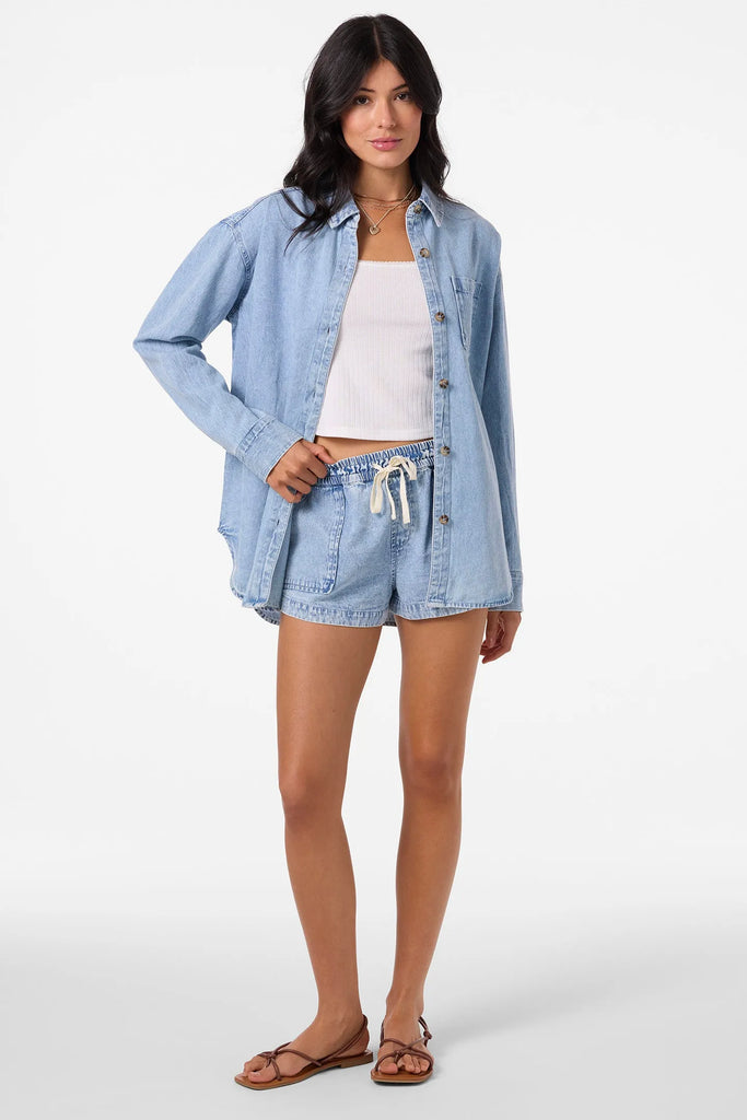 Oneill Womens Jacket Sevie Shacket Denim