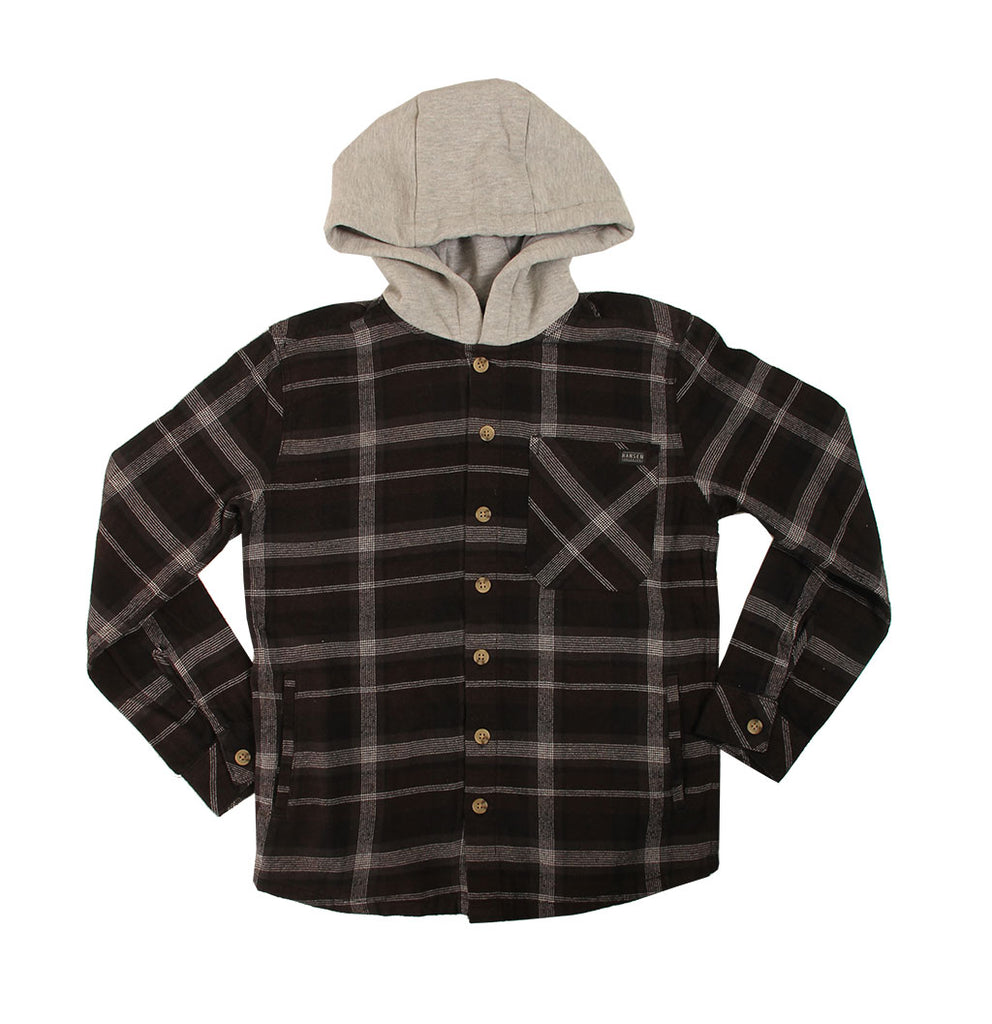 Hansen Kids Shirt Boys Clark Hooded Flannel