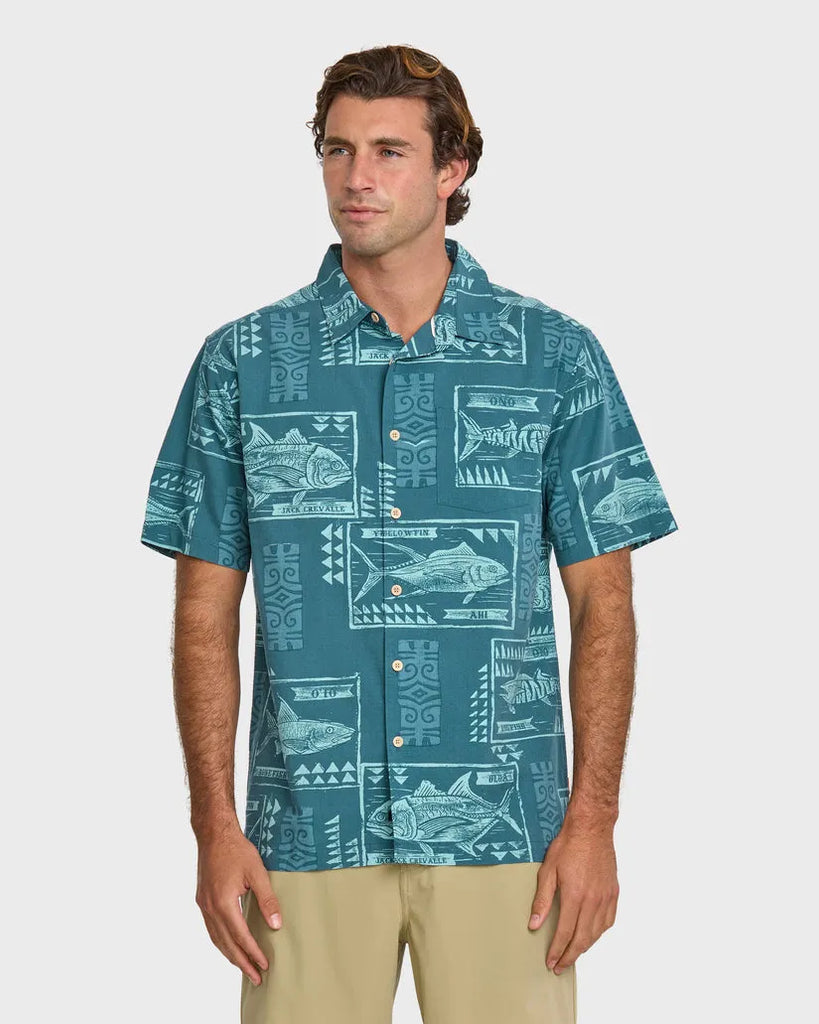 Quiksilver Waterman Mens Woven Block Fish