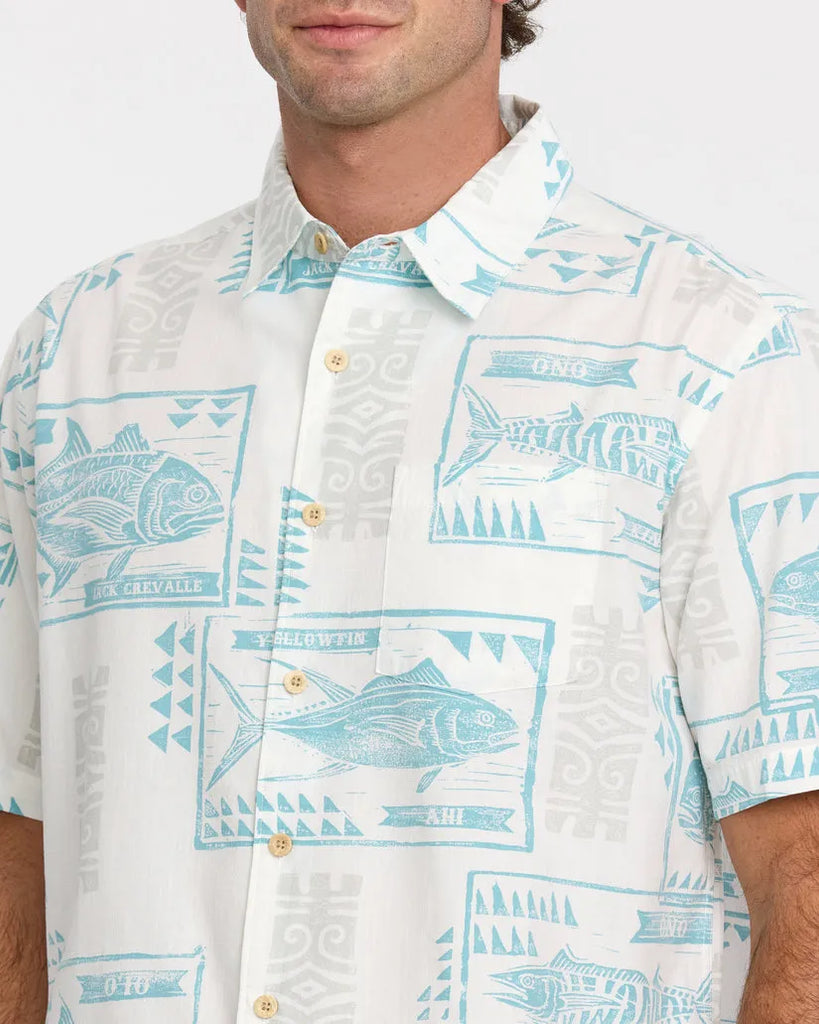 Quiksilver Waterman Mens Woven Block Fish