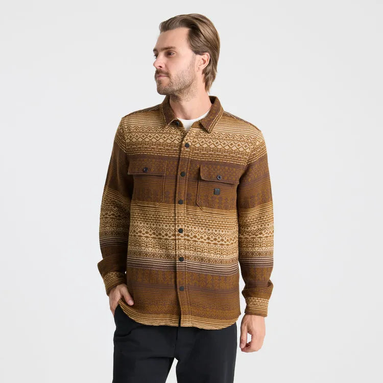 Roark Revival Mens Shirt Nordsman Jacquard Long Sleeve Flannel