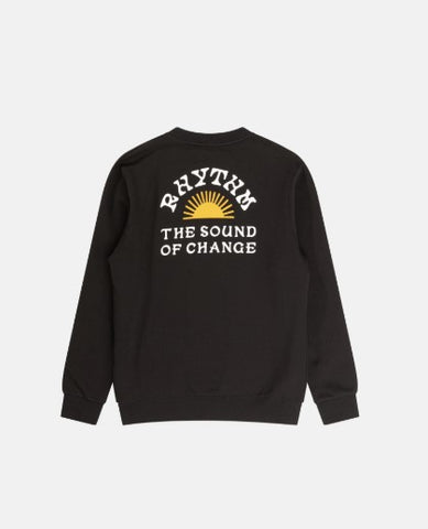 Rhythm Mens Sweatshirt Awake Fleece Crew