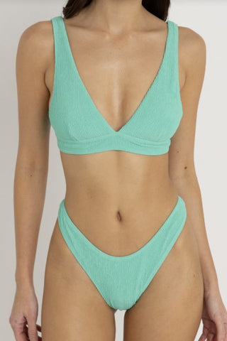 Rhythm Womens Bikini Top Isla Rib Tall Tri