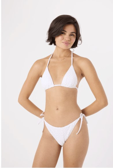 Roxy Womens Bikini Top Crochet Mini Tiki Triangle