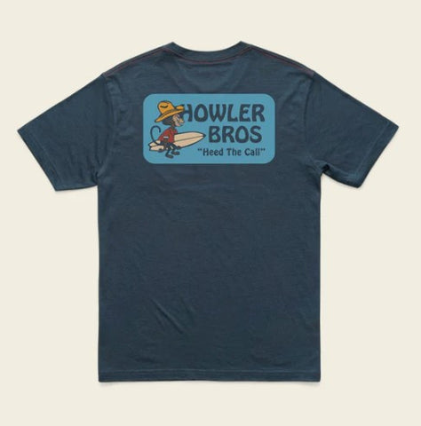 Howler Brothers Mens Shirt El Monito Surfs Badge