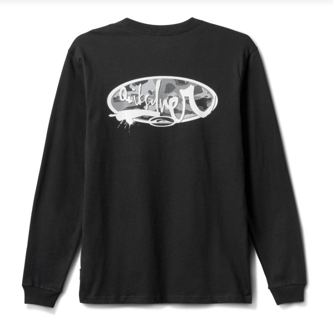 Quiksilver Mens Shirt Impaired Camo Long Sleeve