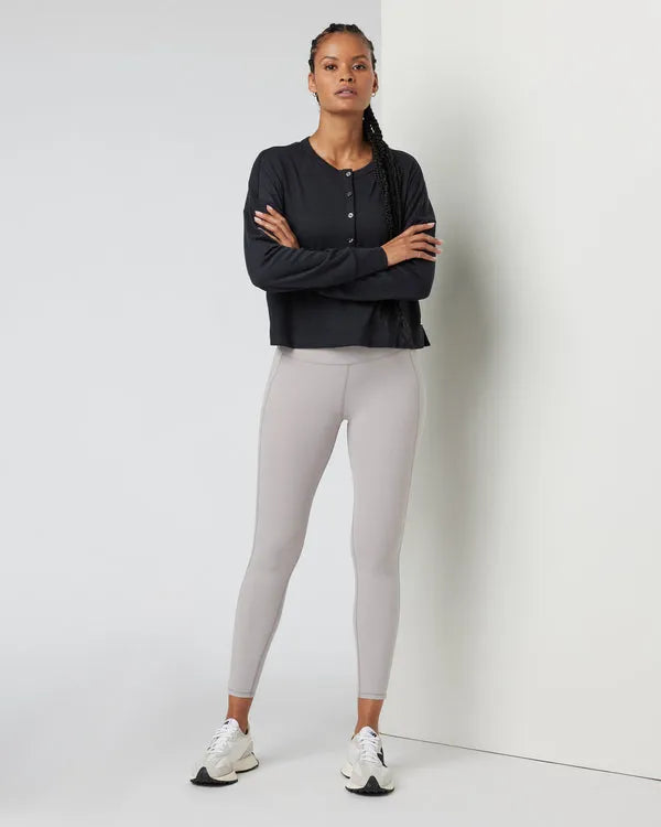 Vuori Womens Shirt Long Sleeve Sunrise Oversize Henley