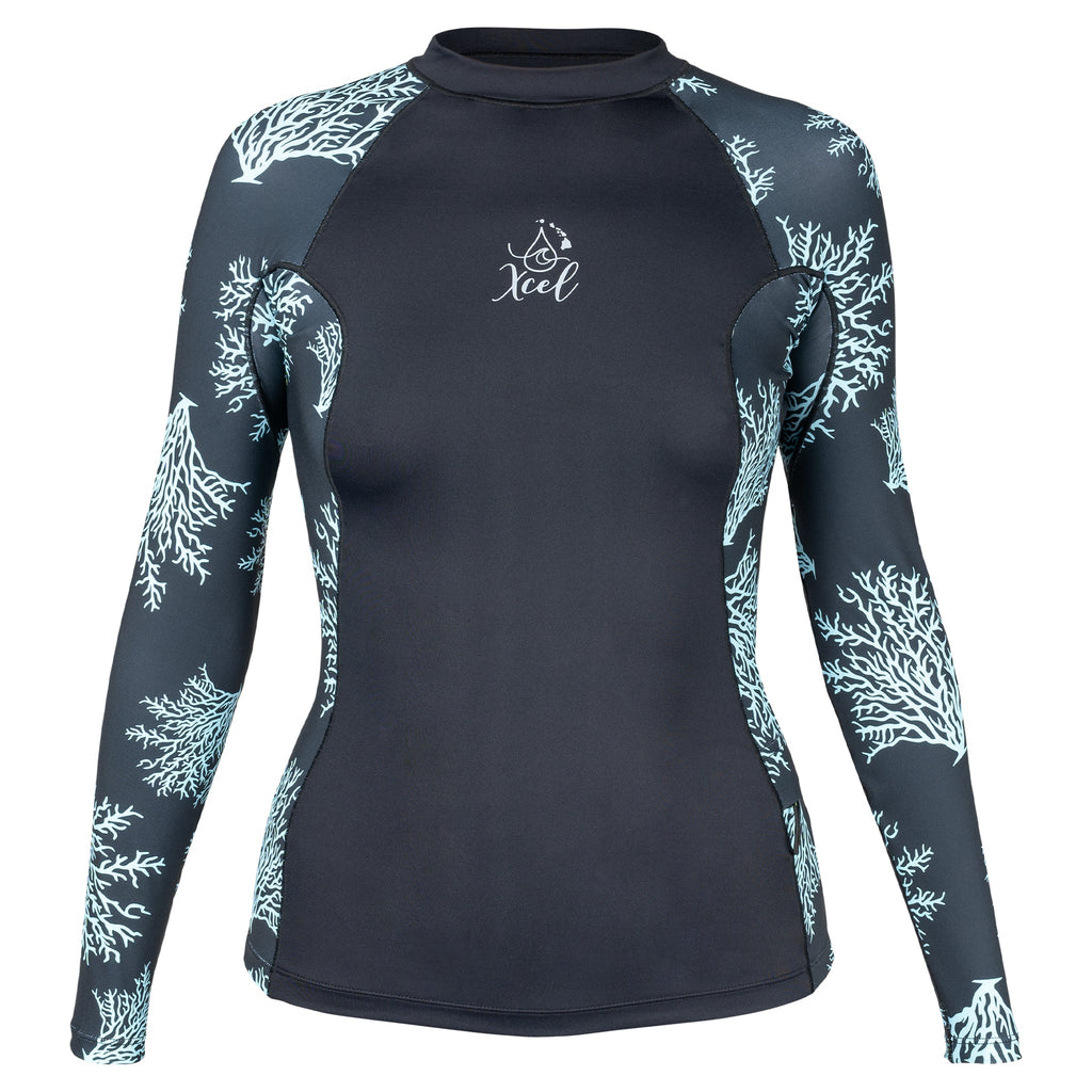 Xcel Women's Ocean Ramsey Water Inspired Premium Stretch Long Sleeve UV Top DS