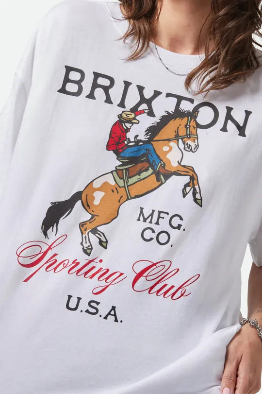 Brixton Womens Shirt Sporting Club Oversized Boyfriend Tee