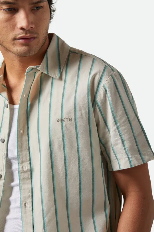 Brixton Mens Woven CRU Stripe Relaxed