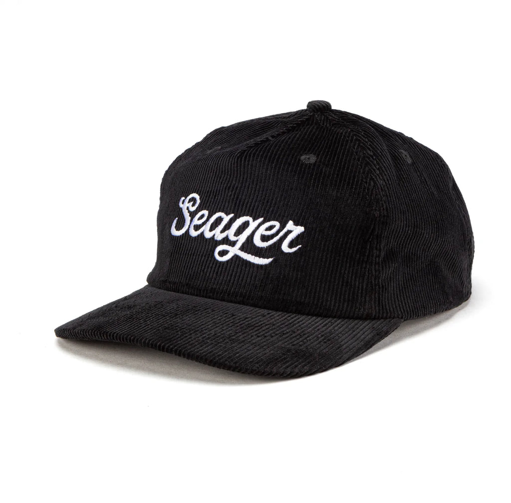 Seager Hat Big Black Corduroy Snapback