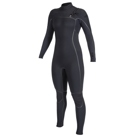 Oneill Womens Wetsuit Hyperfreak Fire Chest Zip 4/3+mm Fullsuit